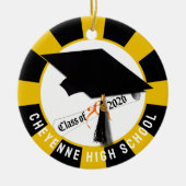 Cap Diploma Class 2026 Foto Abschluss Keramik Ornament (Vorne)