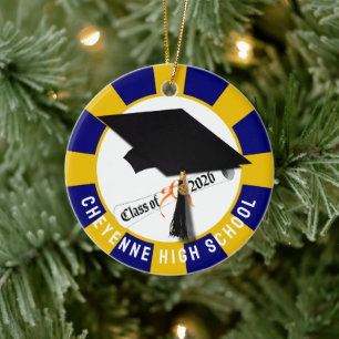 Cap Diploma Class 2026 Foto Abschluss Keramik Ornament