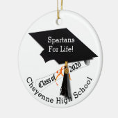 Cap Diploma Class 2026 Foto Abschluss Keramik Ornament (Links)