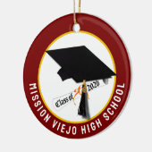 Cap Diploma Class 2026 Foto Abschluss Keramik Ornament (Links)