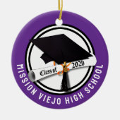 Cap Diploma Class 2026 Foto Abschluss Keramik Ornament (Vorne)