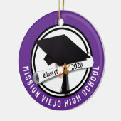 Cap Diploma Class 2026 Foto Abschluss Keramik Ornament (Links)