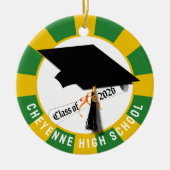 Cap Diploma Class 2026 Foto Abschluss Keramik Ornament (Vorne)