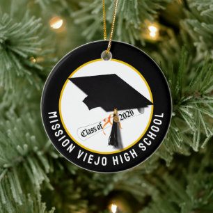 Cap Diploma Class 2026 Foto Abschluss Keramik Ornament