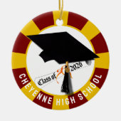 Cap Diploma Class 2026 Foto Abschluss Keramik Ornament (Vorne)