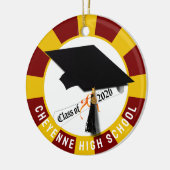 Cap Diploma Class 2026 Foto Abschluss Keramik Ornament (Links)