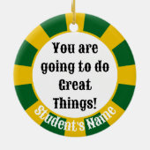 Cap Diploma Class of 2025 (Name hinzufügen) Abschl Keramik Ornament (Hinten)