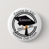 Cap Diploma Class of 2027 Graduation Button (Vorderseite)