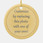 Cap Diploma Class of 2027 Photo Graduation Keramik Ornament (Hinten)