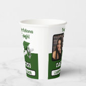 Cap & Diploma, Green & White Abschluss Pappbecher (Rechts)