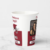Cap & Diploma, Kardinal Red & White Abschluss Pappbecher (Links)