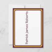 Cap & Diploma, Maroon & Metallic Gold Abschluss Einladung (Rückseite)