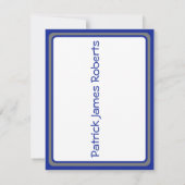Cap & Diploma, Royal Blue & Gray Abschluss Einladung (Rückseite)