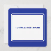 Cap & Diploma, Royal Blue Rounded Abschluss Einladung (Rückseite)