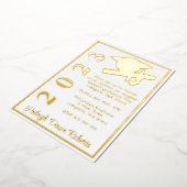 Cap & Diploma, White & Gold Abschluss Folieneinladung (Gedreht)