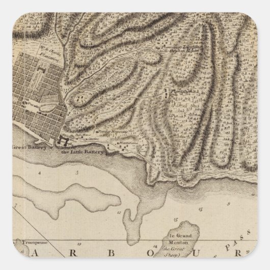 Cap Francois Quadratischer Aufkleber (Vorderseite)