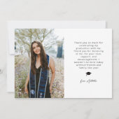 Cap. Gown. Done. Multi Photo White Graduation Ankündigung (Rückseite)