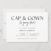 Cap Gown Es geht den Abschluss des modernen Fotos  Einladung (Vorderseite)