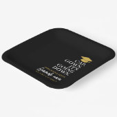 Cap Gown Es geht nach unten - Name Moderner Abschl Pappteller (Gewinkelt)