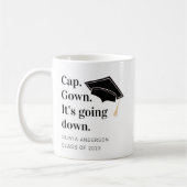 Cap Gown - Es geht um das Geschenk des Absolventen Kaffeetasse (Links)