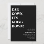 Cap Gown Es geht um die Foto Graduation Party Einladung (Vorderseite)