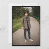 Cap Gown Es geht um die Foto Graduation Party Einladung (Rückseite)