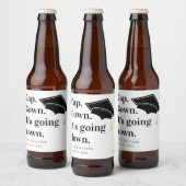 Cap Gown Es geht zur Absolventen-Party Bierflaschenetikett (Flaschen)