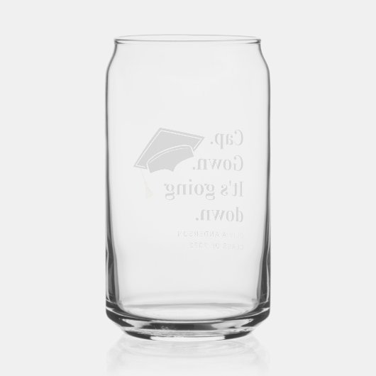 Cap Gown Es geht zur Absolventen-Party Dosenglas (Rückseite)