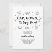 Cap Gown es wird Abschluss einladen Einladung (Vorderseite)