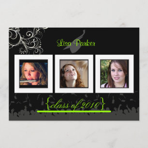 Cap + Gown + Wirbel Abschluss Einladung /Foto