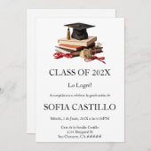 cap graduation invite einladung (Vorne/Hinten)
