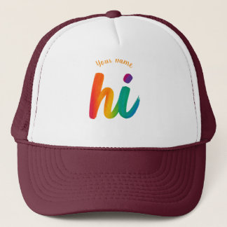 Cap Individuelle Name Pinsel Art Hat - White & Mar Truckerkappe