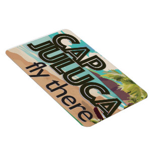 Cap Juluca Anguilla Vintage Urlaubsposter Magnet