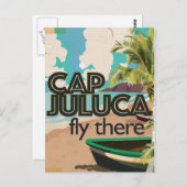 Cap Juluca Anguilla Vintager Urlaub Poster Postkarte (Vorne/Hinten)
