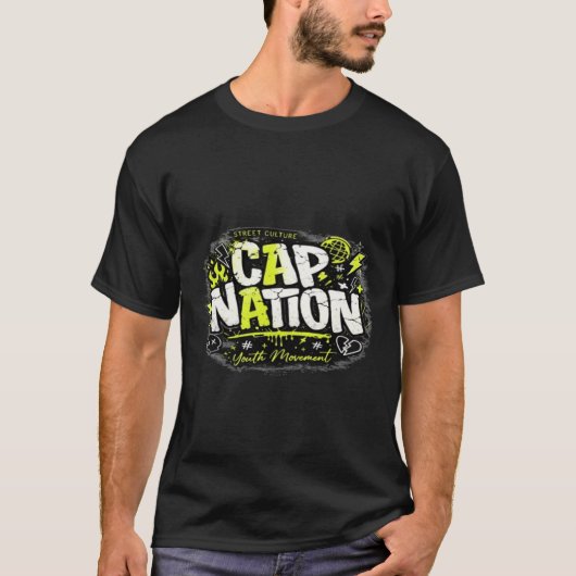 Cap Nation Streetwear T-Shirt Graffiti  (Vorderseite)