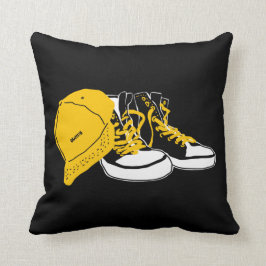 "Cap & Sneakers" black Kissen
