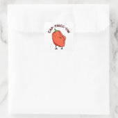Cap-thicc-um-Capsicum-Pfeffer-Aufkleber Quadratischer Aufkleber (Tasche)