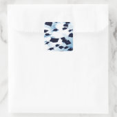 Cap Toss Abschluss Square Quadratischer Aufkleber (Tasche)