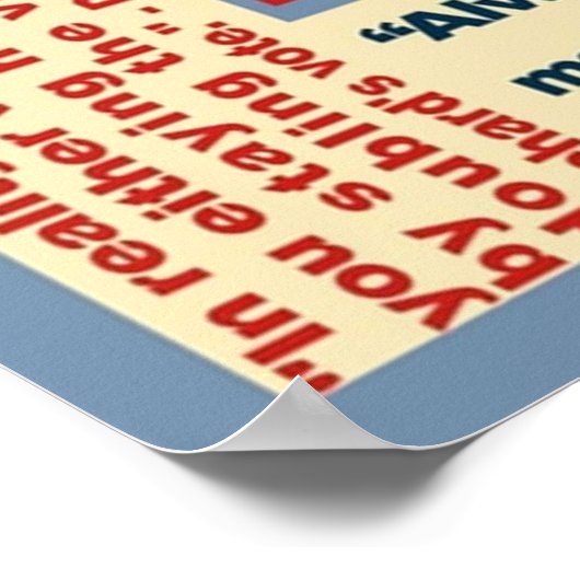 Cap will Ihnen zur Abstimmung Poster (Ecke)