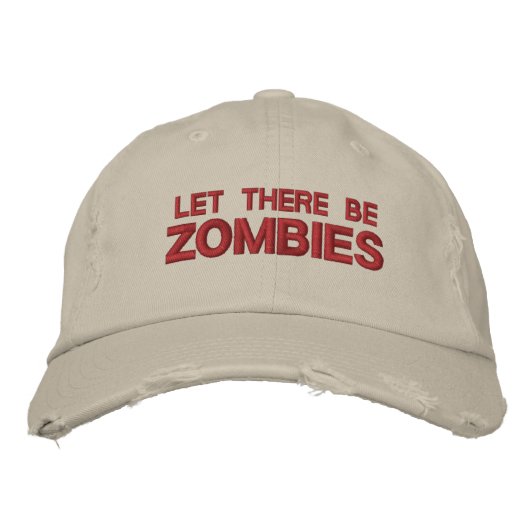 Cap "Worn Look" Gelassen Zombies Bestickte Baseballkappe (Vorderseite)