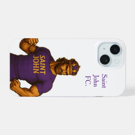 Capa De Iphone 15 Saint John FC. iPhone 15 Hülle (Rückseite (Horizontal))