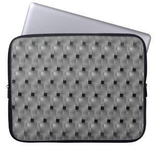Capa de Laptop, quadrados pretos e Plaza Cinza Laptopschutzhülle