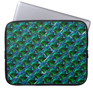 Capa de Laptop, verde sob grade niquelada? Laptopschutzhülle