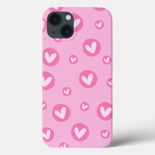Capa IPhone Padrão de Corações Rosa Case-Mate iPhone Hülle (Rückseite)