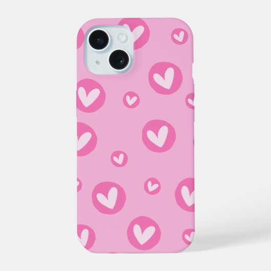 Capa IPhone Padrões de Coração 15 Hülle (Rückseite)