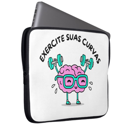 Capa Laptop 15 polegadas Exercite Suas Curvas Laptopschutzhülle (Vorne Rechts)