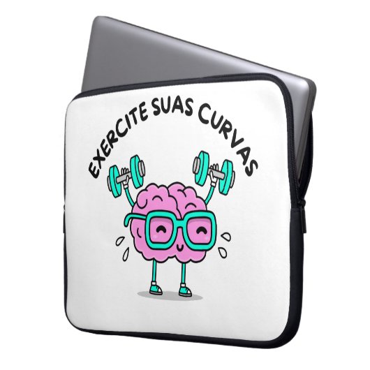 Capa Laptop 15 polegadas Exercite Suas Curvas Laptopschutzhülle (Vorderseite Links)