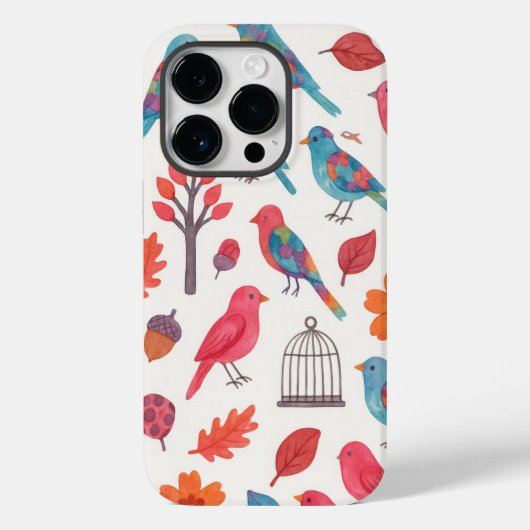 Capa para celular Pássaros e Flores DESING Case-Mate iPhone Hülle (Rückseite)