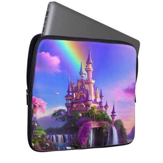 Capa para Laptop com paisagem mágica de castelo Laptopschutzhülle (Vorne Rechts)