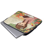 Capa para laptop Menina no Jardim Laptopschutzhülle (Vorne Knopf)